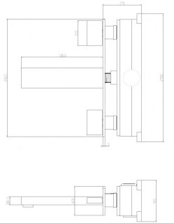 Встраиваемый смеситель для раковины ABBER Daheim AF82122G золото матовое